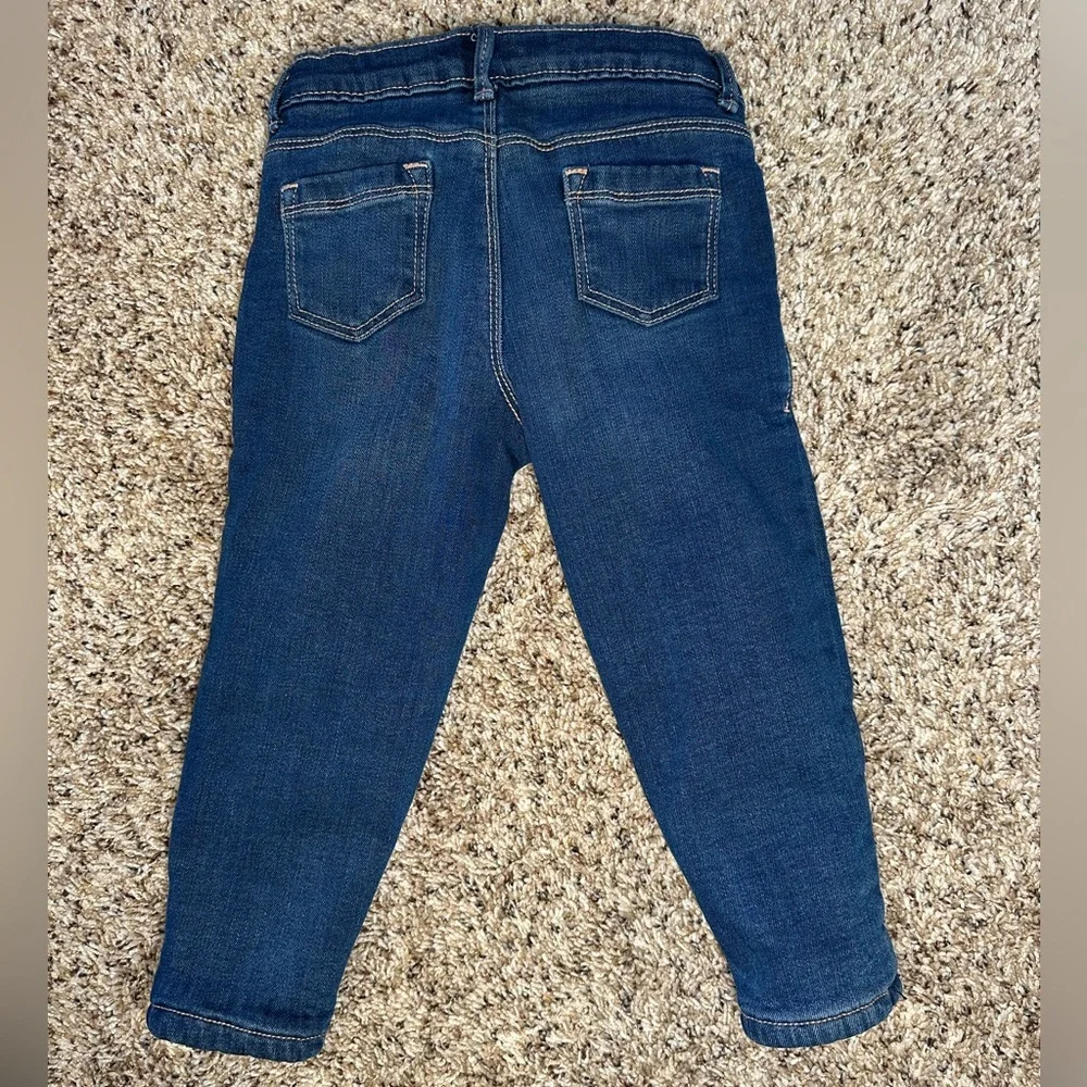 Old Navy Boyfriend Fleece Lined Jeans 3T Dark Wash‎ Cozy Winter Denim